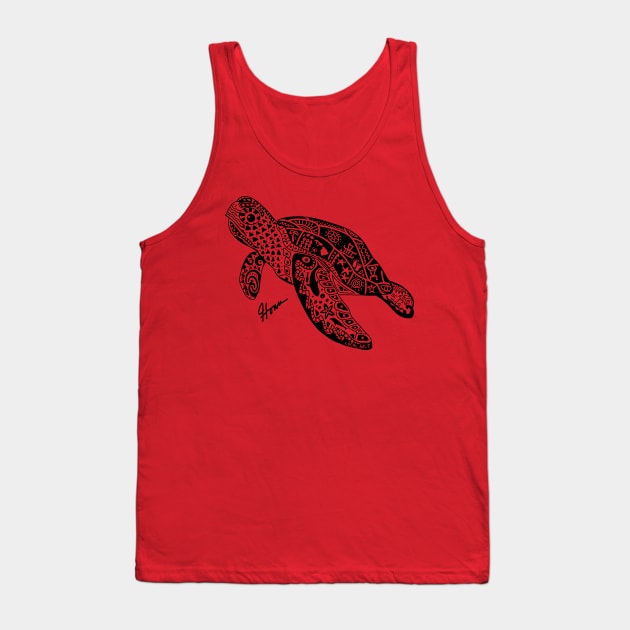 HI-50 Tribal Honu Tank Top by badtuna